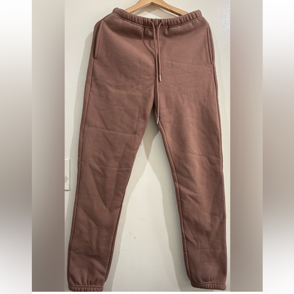 ALLFENIX Women's Cozy Drawstring Joggers - Brown